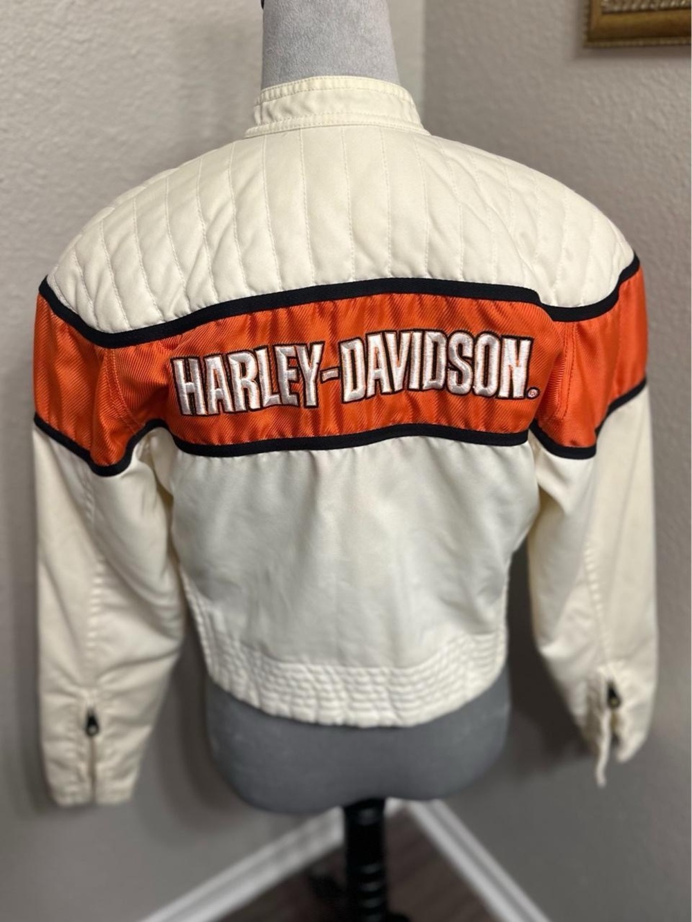 🏍️ Vintage Harley-Davidson Racing Cropped Bomber Jacket 🏍️